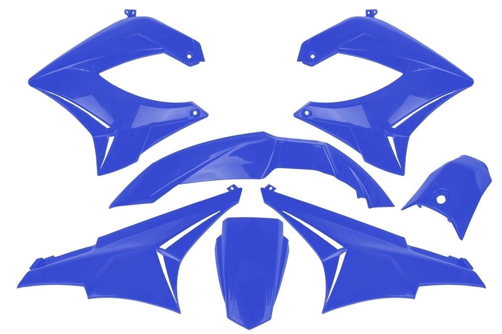 Owiewki / osłony / plastiki / komplet plastików TNT, 7 elementów, niebieskie, Derbi Senda R/SM X-Treme 50 00-09 / Gilera RCR, SMT 04-05