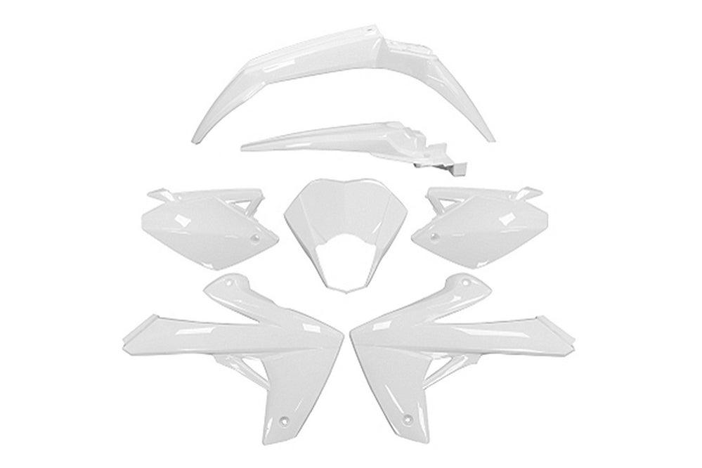 Owiewki / osłony / plastiki / komplet plastików TNT, 7 elementów, białe, Rieju MRT 50 09- / Marathon 125