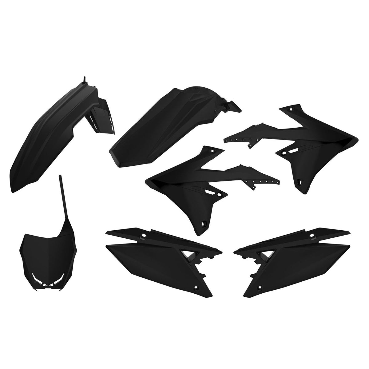 POLISPORT WYPRZEDAŻ KOMPLET PLASTIKÓW SUZUKI RMZ 250 '19-'24; RMZ 450 '18-'24 KOLOR CZARNY