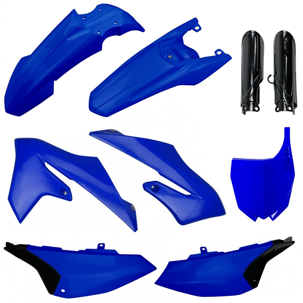 POLISPORT KOMPLET PLASTIKÓW (FULL KIT) YAMAHA YZ 65 '19-'24 W ZESTAWIE TABLICA PRZEDNIA (8665500002) I OSŁONY AMORTYZARORÓW (8399800002) KOLOR NIEBIESKI OEM
