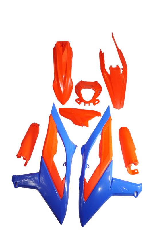 UFO KOMPLET PLASTIKÓW (FULL KIT) Z OSŁONAMI TELESKOPÓW (AMORTYZATORÓW) BETA RR 125 / 250 / 300 / 350 / 400 / 450 '23-'24 KOLOR CZERWONY / NIEBIESKI RACING BEKIT801F063C