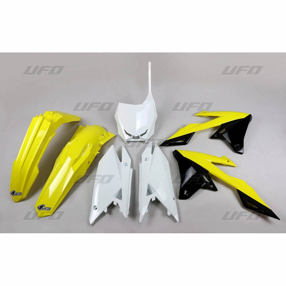 UFO KOMPLET PLASTIKÓW SUZUKI RMZ 250 '19-'25, RMZ 450 '18-'25 KOLOR OEM (ŻÓŁTY/CZARNY) (SU418E999)
