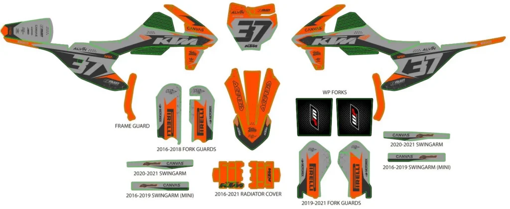 Okleina motocyklowa KTM - KTM-218