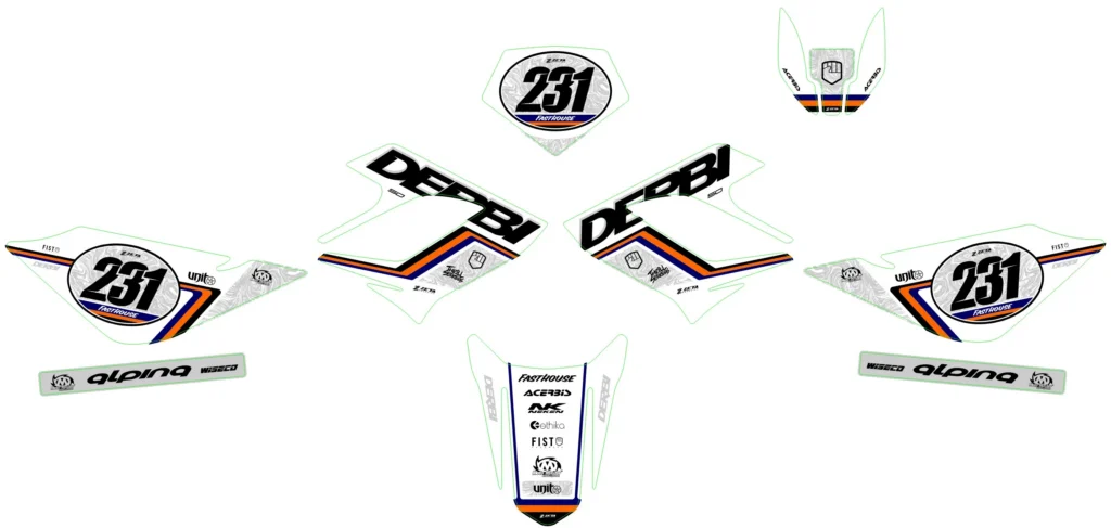 Okleina motocyklowa DERBI - DERBI-23
