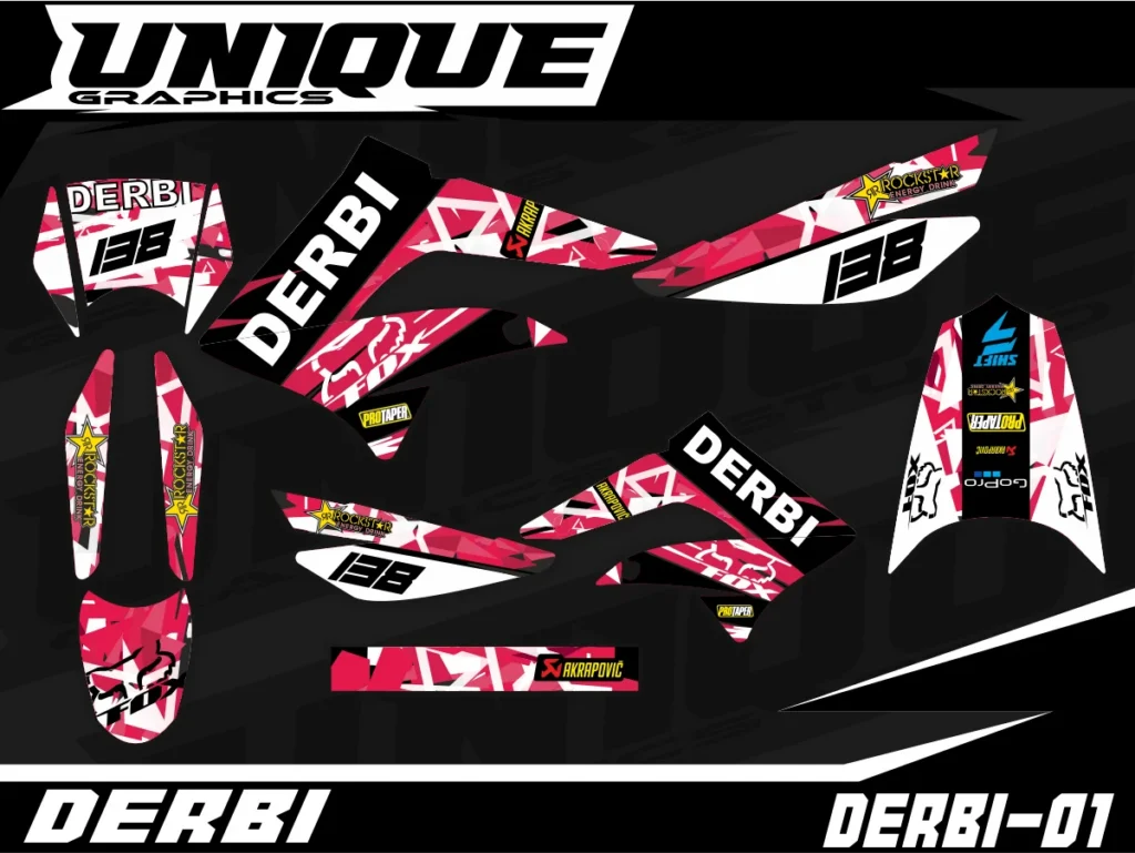 Okleina motocyklowa DERBI - DERBI-01