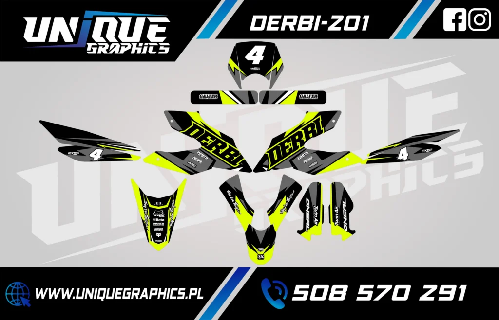 Okleina motocyklowa DERBI - DERBI-201