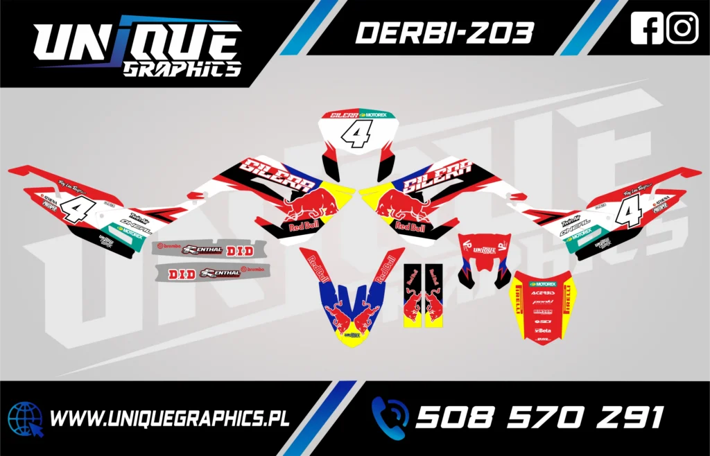 Okleina motocyklowa DERBI - DERBI-203