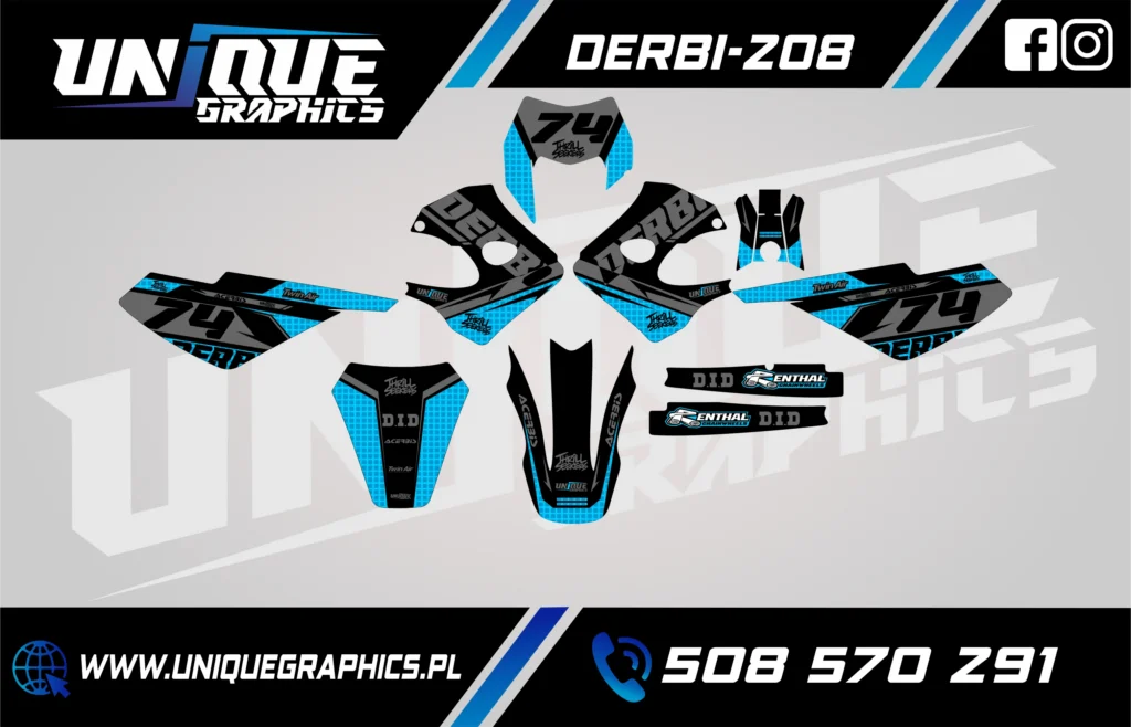 Okleina motocyklowa DERBI - DERBI-208