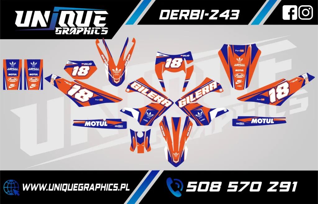 Okleina motocyklowa DERBI - DERBI-243