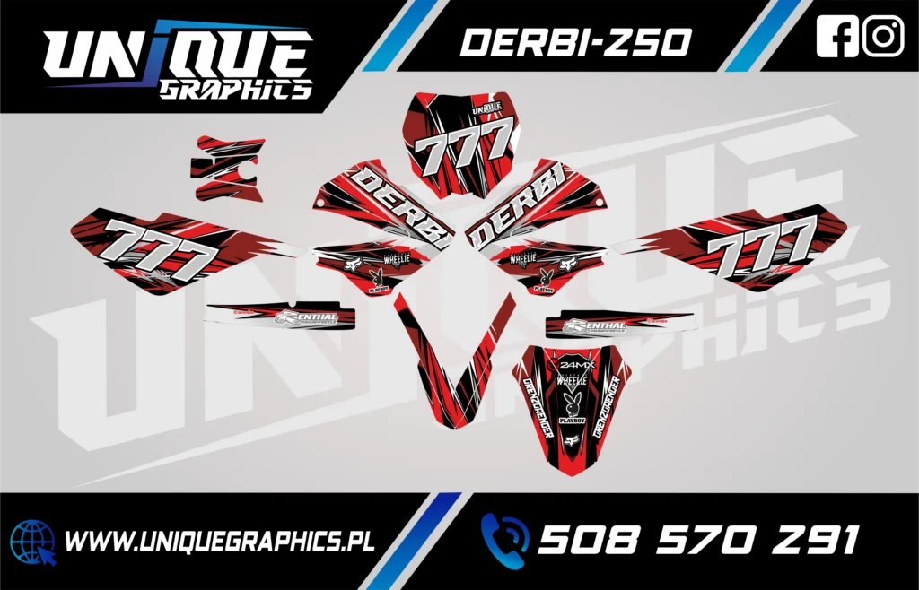 Okleina motocyklowa DERBI - DERBI-250