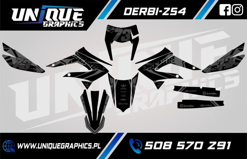 Okleina motocyklowa DERBI - DERBI-254