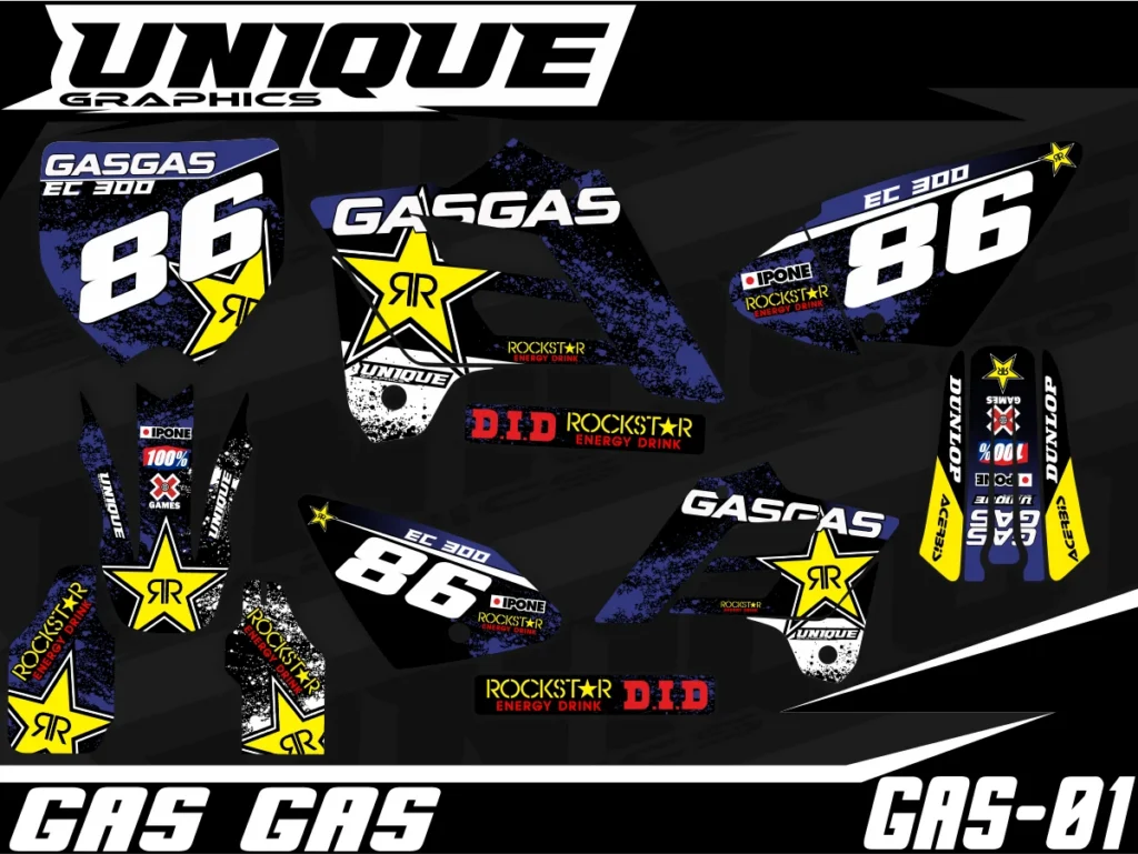 Okleina motocyklowa GAS GAS - GAS-01