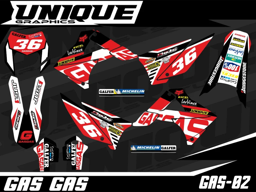 Okleina motocyklowa GAS GAS - GAS-02