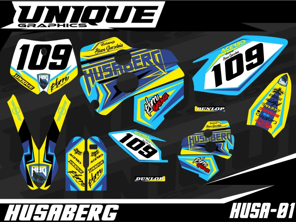 Okleina motocyklowa HUSABERG - HUSA-01