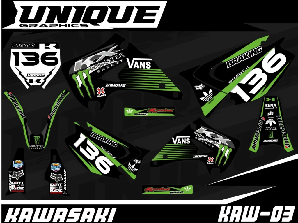Okleina motocyklowa KAWASAKI - KAW-03