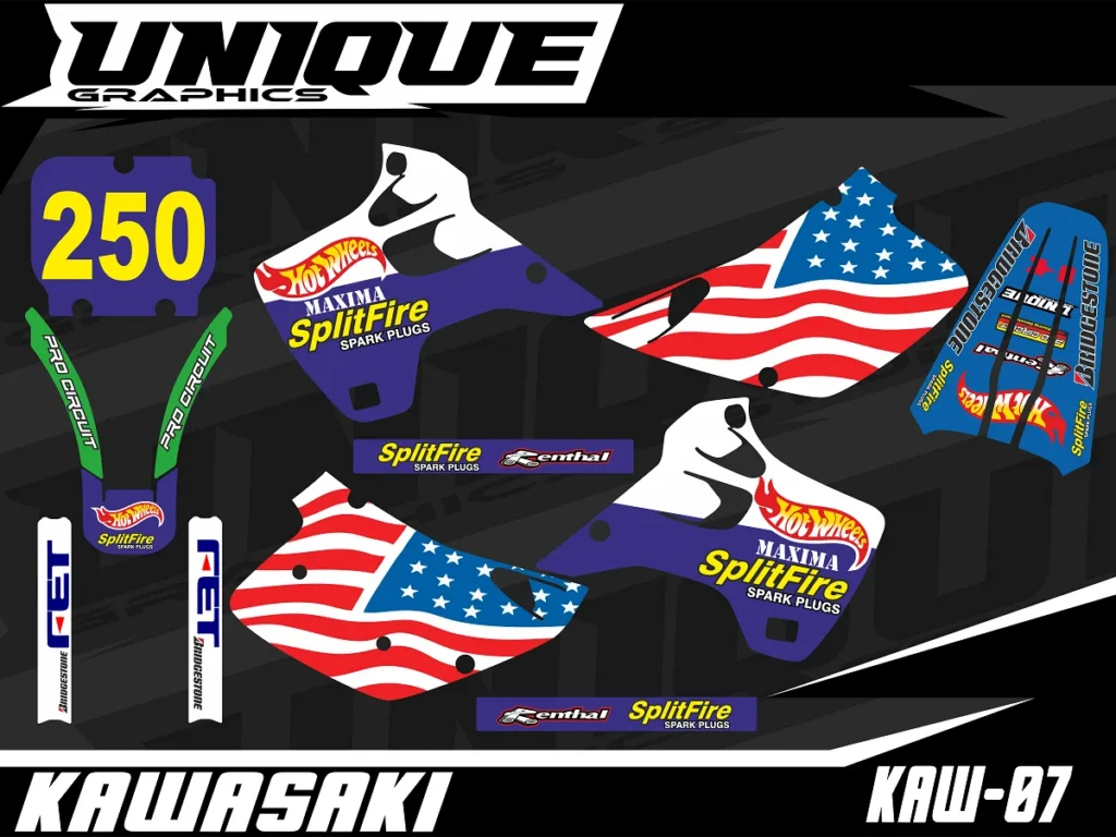 Okleina motocyklowa KAWASAKI - KAW-07