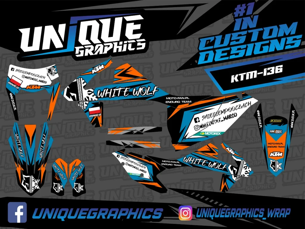 Okleina motocyklowa KTM - KTM-136