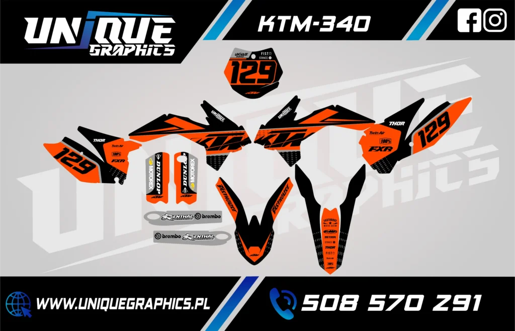 Okleina motocyklowa KTM - KTM-340