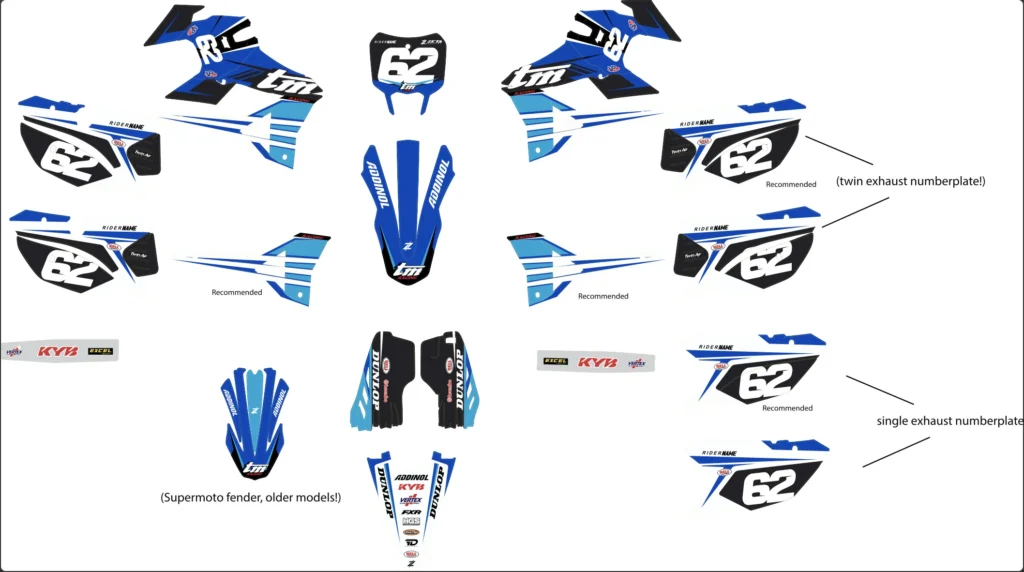 Okleina motocyklowa TM Racing - TMR-20