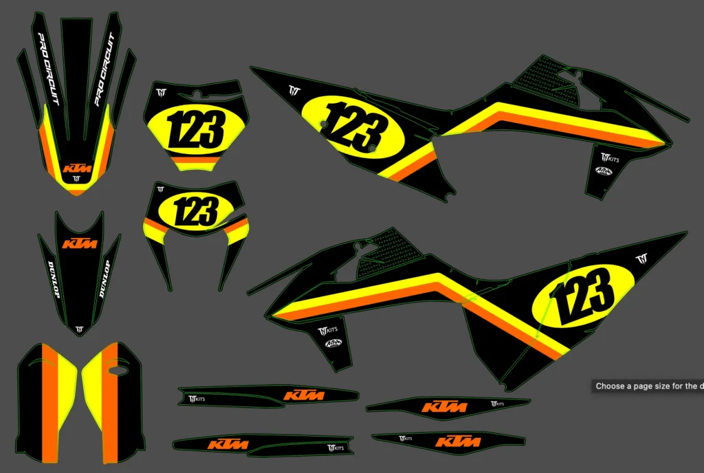Okleina motocyklowa KTM - KTM-738