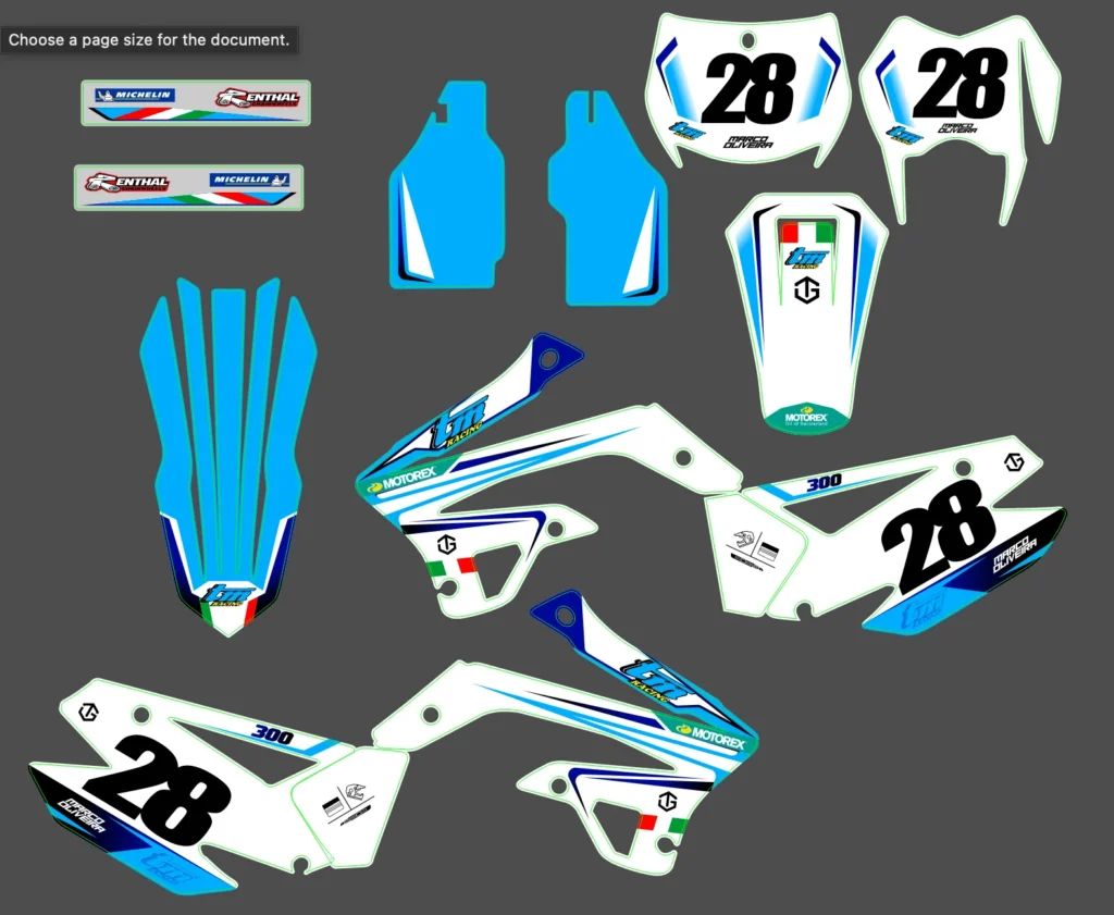 Okleina motocyklowa TM Racing - TMR-16