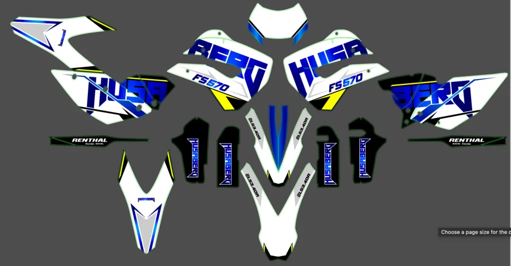 Okleina motocyklowa HUSABERG - HUSA-09