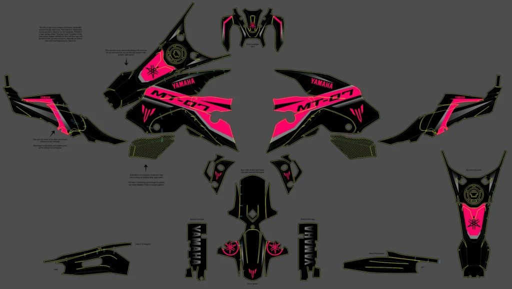 Okleina motocyklowa YAMAHA - YAM-428