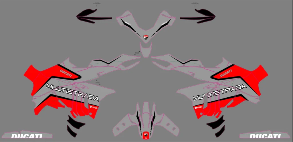 Okleina motocyklowa DUCATI - DUC-08