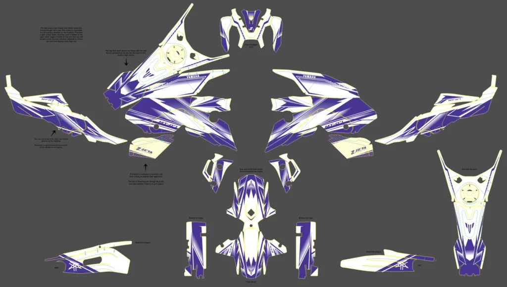 Okleina motocyklowa YAMAHA - YAM-493