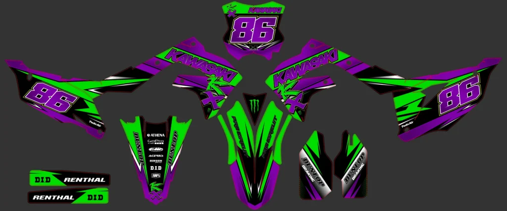 Okleina motocyklowa KAWASAKI - KAW-210