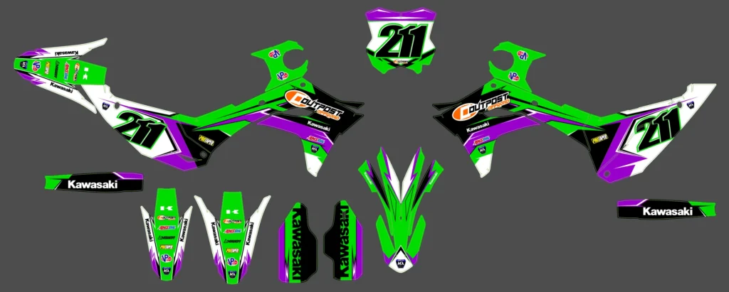 Okleina motocyklowa KAWASAKI - KAW-217