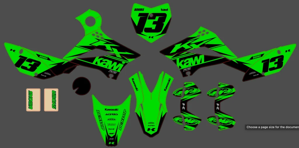 Okleina motocyklowa KAWASAKI - KAW-232